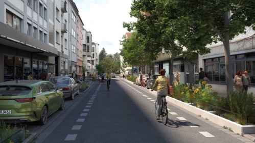 Umgestaltung der Hohenzollernstraße (Visualisierung) Umgestaltung der Hohenzollernstraße (Visualisierung)